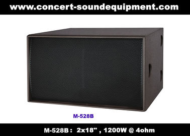Nightclub Sound Equipment / 2x18" Direct Reflex 4ohm 1200W Subwoofer For Concert , Disco Living Event  And Show